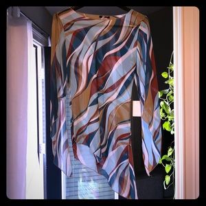 Sheer angle women’s shirt